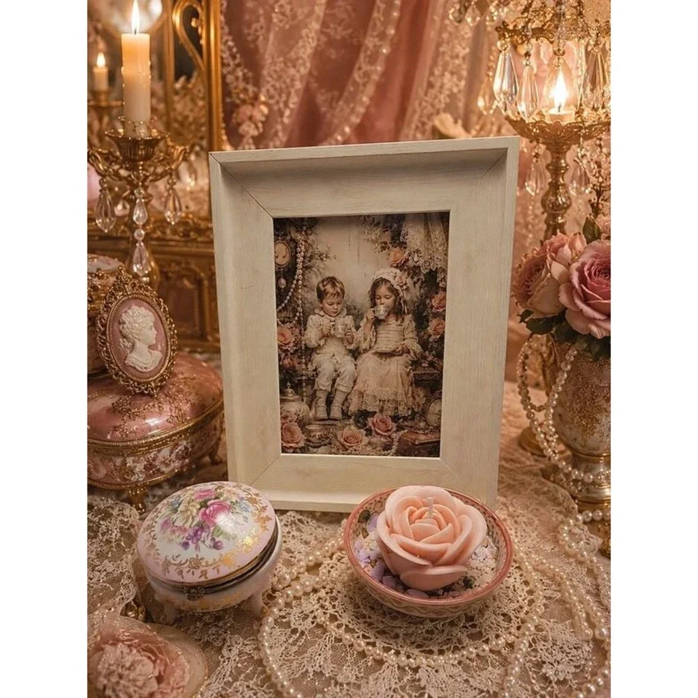 Victorian Tea party light wooden 5x7 Frame